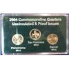 Image 1 : 764. 2004 P, D, S BU & Proof Texas Statehood Quarter Set. Encased.