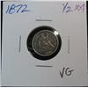 Image 1 : 804. 1872 Liberty Seated Half Dime. VG.