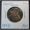 Image 1 : 827. 1895 Canadian Large Cent. Red &Brown AU.