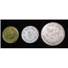 Image 1 : 870. (3) Dunlap, Iowa 2c, 5c & 25C Tokens.