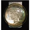 Image 1 : 974. 1923 Peace Dollar Encased Money Clip.