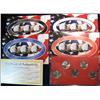 Image 2 : 1036. 2001P, D, Gold & Platnum Statehood Quarter Sets. In Plastic Holders and Boxes.