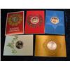 Image 1 : 1074. (5) Christmas Cards with Bronze Medals.