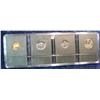 Image 2 : 1075. 1970S Cent-Quarter Slabed INB Proof-70 4-Pieces.