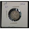Image 1 : 1104. 1866 3c-Nickel Piece. F-VF.