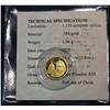 Image 1 : 1186. 2005 History of Christianity Gold Coin. Pope Benedict XVI 1.56 Grams of .585 Fine Gold, Proof.