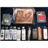 Image 1 : 1206. (11) Lighters, Hand Tooled Leather Wallet & Several Pairs of Earrings.