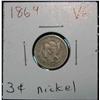 1229. 1869 3-Cent Nickel. VG.