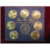 Image 1 : 1290. Reader's Digest Presidential Brass 7 Coin Set.