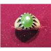 Image 1 : 1303. Size 10 Mens 10K Gold Ring With Jade Setting.