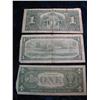 Image 2 : 1378. 1934,1937 Canada $1 Notes,1957 U.S. $1 Silver Certificate. Circulated