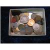 Image 2 : 1383. (80) Assorted World Coins In Box, Some Silver Coins.