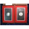Image 1 : 1518. 1971 S Silver UNC. & Proof Eisenhower Dollars in brown Boxes.