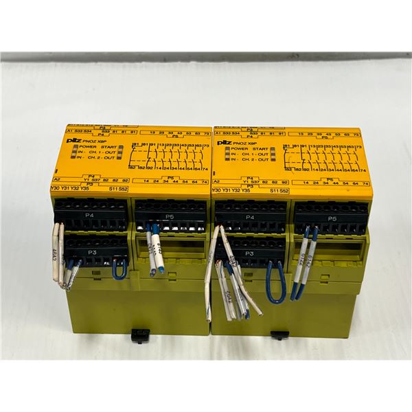 (2) Pilz #PNOZX9P 24VDC 7 n/o 2 n/c 2 so Modules