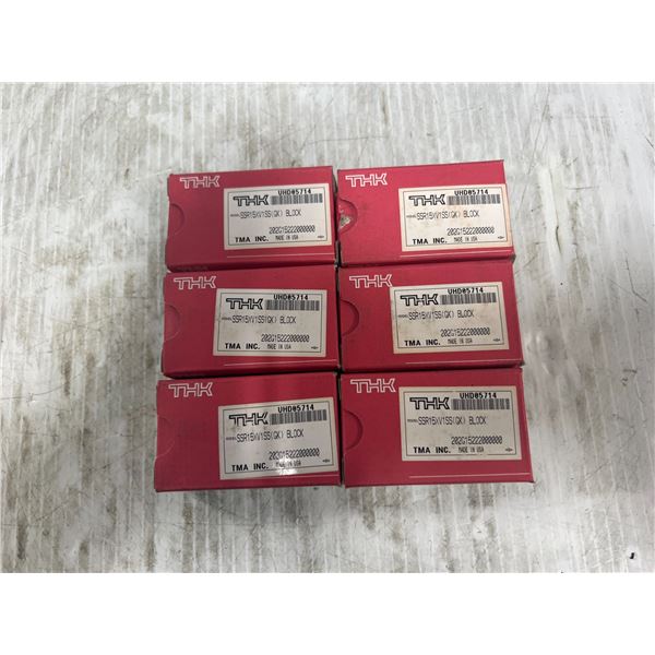 Lot of (6) THK #SSR15XV1SS (GK) Blocks