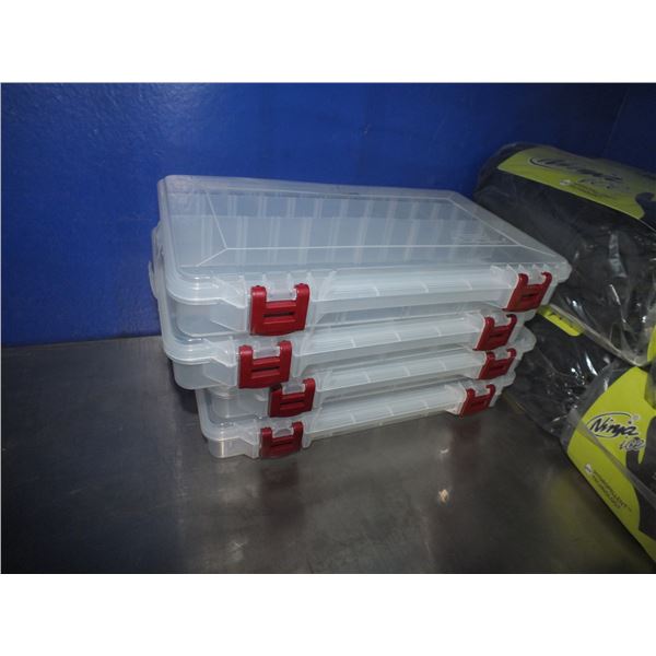 4 Plastic Parts Bins