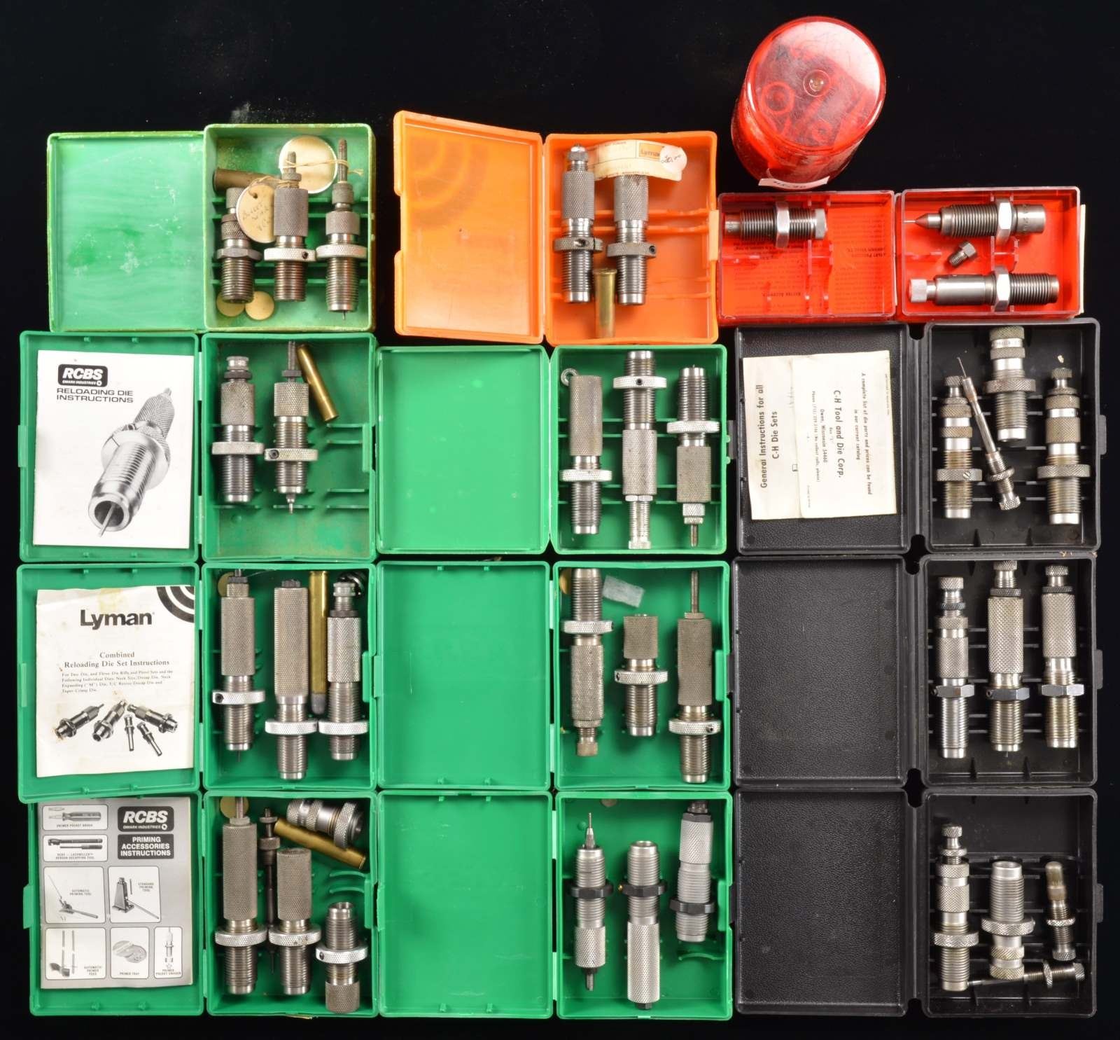 14 BOXED RELOADING DIE SETS.