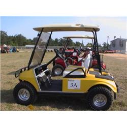 CLUB CAR ELECTRIC GOLF CART, S/N 921478 LIFT