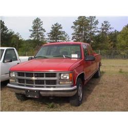 1997 CHEVROLET 3500 CREW CAB PICKUP, S/N F026