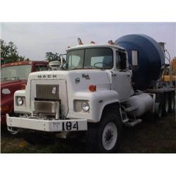 1985 MACK RS690 TRI-AXLE MIXER TRUCK, S/N M00