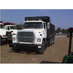 1991 FORD L9000 TRI-AXLE DUMP, S/N CUMMINS DI