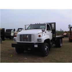 1998 GMC C7500 FLATBED DUMP, S/N J510736 V8 G