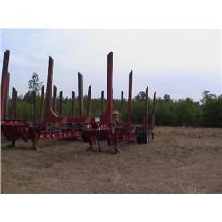 2000 RILEY 4 BOLSTER PLANTATION LOG TRAILER,