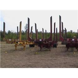 2000 RILEY 4 BOLSTER PLANTATION LOG TRAILER,