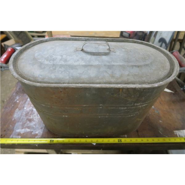 galvanized bucket with handles and lid