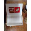Image 2 : Vintage white owl cigar box, Laura secord Jar and soup mix jar
