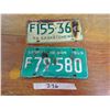 Image 1 : 1969 and 1974 Sask Plates