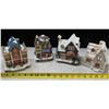 Image 1 : 4 Pieces Xmas village ornaments - slight flaws