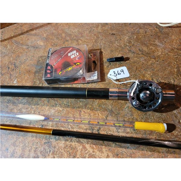 6 piece telescopic fly fishing rod - extends to 10 feet made by DAO XI DX lus new line - like new