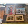 Image 1 : lot of framed pictures & postcards