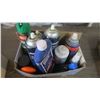 Image 1 : box of tire cleaner, headlight cleaner, auto polish, etc.