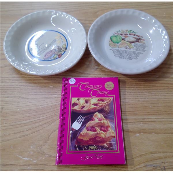 Company Coming Pies Cookbook + 2 Pie Plates