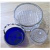Image 2 : Cobalt Blue Serving Dish + 2 Crystal Dishes