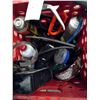 Image 2 : Misc fluids and supplies in milk crate