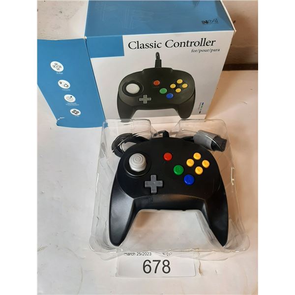 black classic controller for nintendo 64