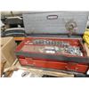 Image 1 : Toolbox with assorted wrenches, sockets and misc items