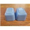 Image 3 : 2 blue Fire King fridge dishes (no lids)