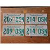 Image 1 : 4 newer Saskatchewan license plates - 2 pair