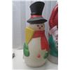 Image 2 : 2 Christmas Lawn Decorations, Snowman and Santa - 31" and 42" Tall