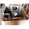 Image 1 : Assorted kitchenware, frames and misc in box