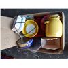 Image 1 : Assorted storage containers and misc in box