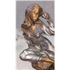 Image 2 : 2 Large Statues - Large metal lady statue & Thick clay oriental man statue