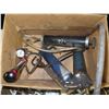 Image 2 : Box of grease guns, air pressure gauges, hoses, etc.