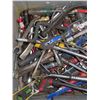Image 2 : Heavy duty plastic storage bin with assorted wrenches, screw drivers, etc.