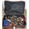 Image 1 : Lot of assorted tools with brown suitcase