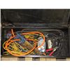 Image 2 : Black metal tool box 30"x13.5"x10" with assorted tools etc.